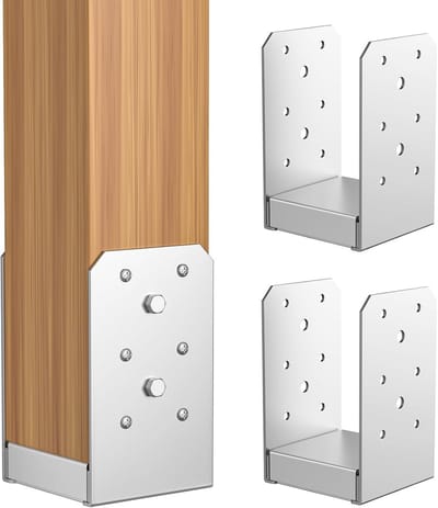 Verstelbare Paalhouder RVS voor Hout 10x10 cm Beton Anker