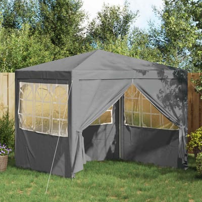 vidaXL - Partytent - 250 - x - 250 - x - 240 - cm - Lichtgrijs - PE - en - staal