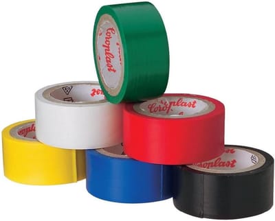 PVC Isolatietape Set 6 Kleuren Inclusief Blauw Geel Rood Zwart Wit Groen 3m x 19mm