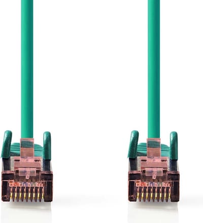 Nedis CAT6 Netwerkkabel - RJ45 Male - RJ45 Male - S/FTP - 5.00 m - Rond - LSZH - Groen - Envelop