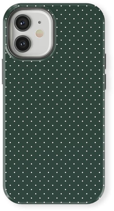 Micro Dots Tough Hoesje geschikt voor iPhone 12 | Geschikt Voor Mag | Stippen Motief Backcover geschikt voor iPhone 12 Pine Pins