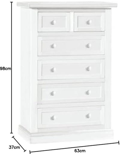 Wekelijkse muurdecoratie van papierhout met 4+2 ruime lades in wit mat