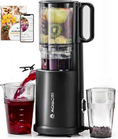 Aobosi ZM1907B - Slowjuicer - Cold Press - 220W - Compact & BPA-vrij - Zwart