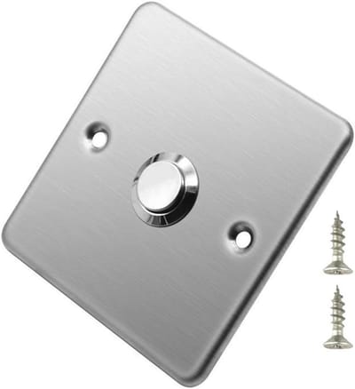 Deurbelpaneel roestvrij staal 220-250V 86x86mm zilver
