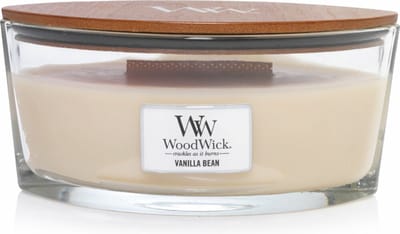 WoodWick Heartwick Flame Ellipse Geurkaars - Vanilla Bean - 50 branduren