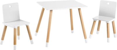 ApexArte® Kinderbureau met Bureaustoel - Kindertafel voor Jongen en Meisje - Tekentafel met Stoeltjes - Verstelbaar - Hout