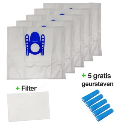 OWO collection Bosch, Siemens D, E, F, G, H Stofzuigerzakken - 5x stofzak - 1x filter - 5x luchtverfrissers | stofzuigerzakken
