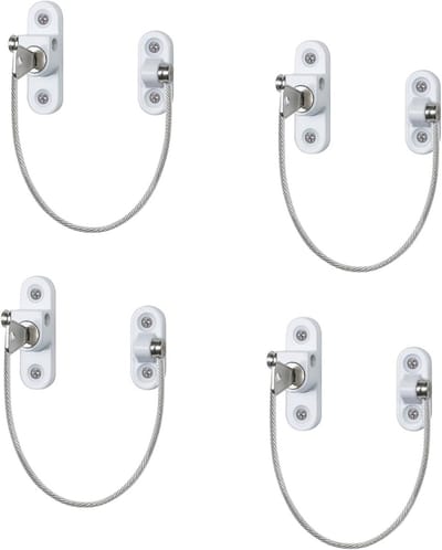 Venstersloten voor UPVC Windows - 4 Stuks Venster Veiligheidssloten met Sleutels en Schroeven voor Kindveiligheid