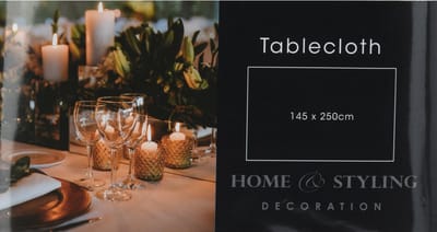 Home & Styling kerst tafellaken/tafelkleed - goud - 145 x 250 cm - rechthoekig