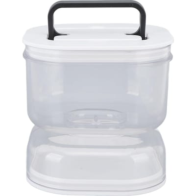 Augurkenpot met Zeef Flip Lekdicht Augurkensap Scheider Pot Olijvencontainer voor Thuis white