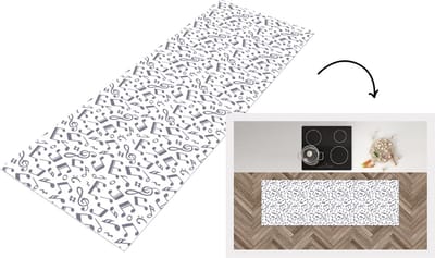 Keukenloper - Loper keuken - Muzieknoten - Patronen - Muziek - 150x50 cm - Keukenloper vinyl