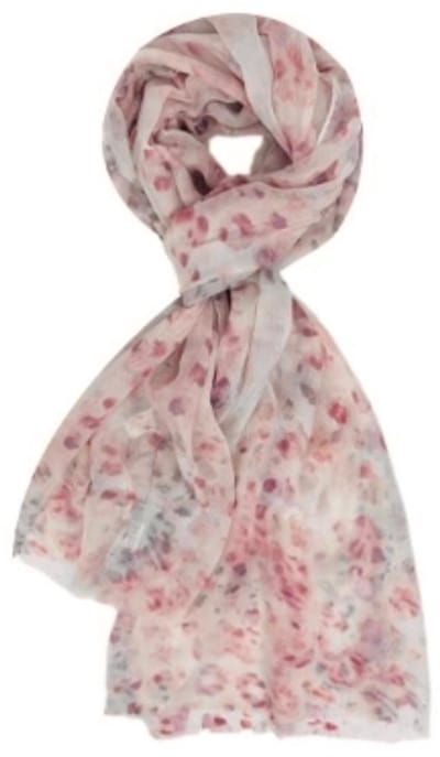 Lange Dunne Sjaal - Print - (21228#) - Roze
