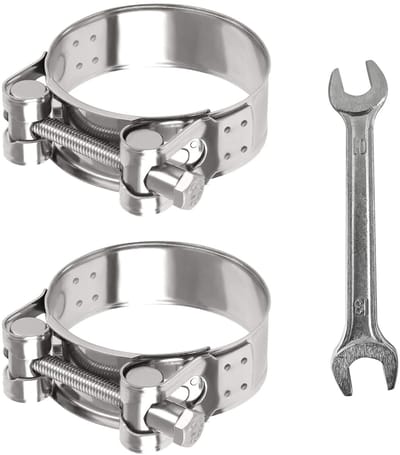 Allecto - Hinge Bolt Clamp - Universele Uitlaatslang Klem - Duurzaam en Sterk - 48-51mm - Voor Auto en Motor - Inclusief Gereedschap