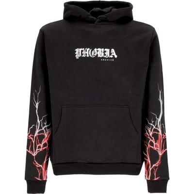 Lichtgewicht herenhoodie Lightning Hoodie Zwart/rood/grijs