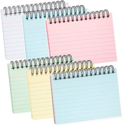 Multicolor Indexkaarten - 300 Vellen Gelinieerd Notitieblok voor School en Kantoor