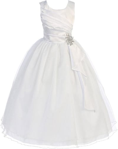 Elegante Meisjes Jurk met Tule Rok en Dubbele Laag