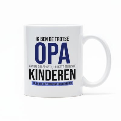 Ik Ben de Trotse Opa Mok 330 ml – Grappige Opa Quote Keramische Mok – Perfect Cadeau van de (Klein)kinderen