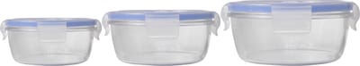 Luminarc Pure box active verhoudbak - glas - rond - Set-3