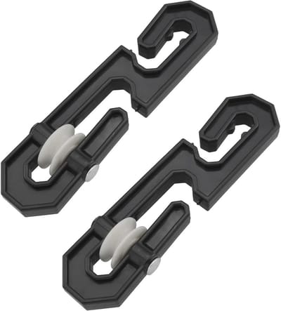Waslijnspreider 2-pack voor zware lasten - Kunststof en Aluminium Separator in Zwart
