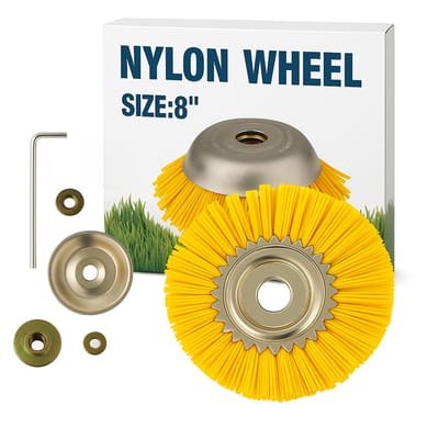 DIVERZA Onkruidborstel – Onkruidborstel set voor Bosmaaier 20 cm – Onkruidverwijderaar – Voegenborstel – Grastrimmer – Universele Onkruidborstel – Nylon