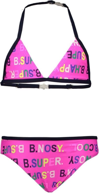 B-Nosy Meisjes zwemkleding B-Nosy Girls triangle bikini roze 98/104
