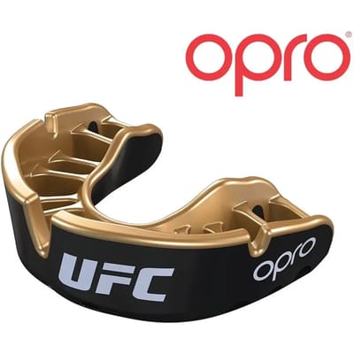 OPRO x UFC Gebitsbeschermer Self-Fit Gold Zwart/Goud Senior
