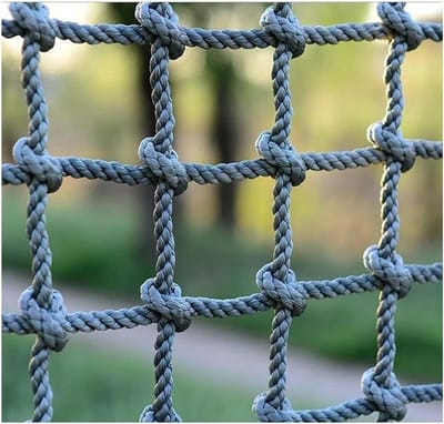 Klimnet voor kinderen - Speeltuin net Schommel touw - Buiten spelen - Aanpasbaar touwnet - 8 mm touwdiameter - Zwart