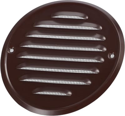 Ronde ventilatierooster 130 mm met insectenhor en bevestigingsmateriaal
