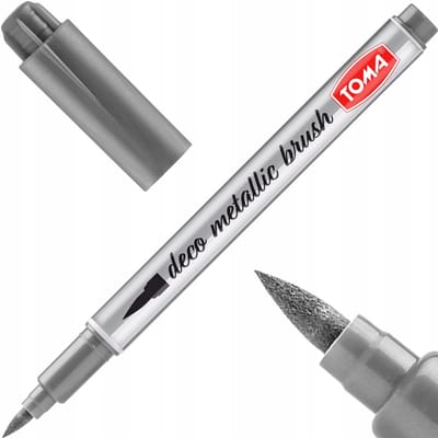 Toma DecoBrush TO-325 metallic permanente marker - zilver