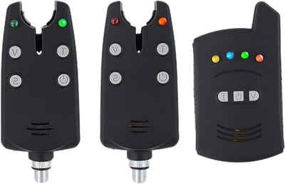 Beetmelder Set - Hengelalarm Visindicator - Karpervissen Nacht - Gevoelig Geluid Led - 33 x 22.5 x 6.5 cm - Zwart