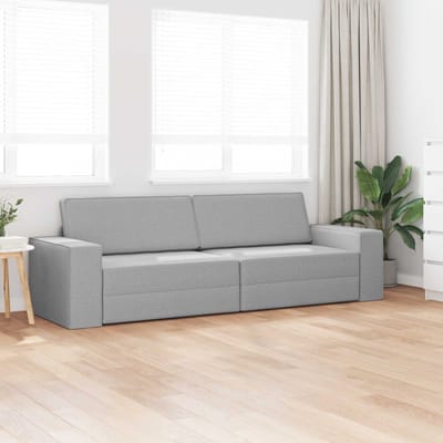 vidaXL - Slaapbank - Wolkgrijs - 245 - x - 78 - x - 77 - cm - Stof
