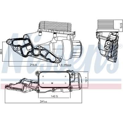 Olie radiator, motorolie NISSENS 90933