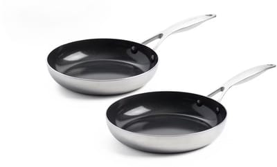 Greenpan Geneva Collection Koekenpannenset - Tri-Ply Ceramic Frypan PFAS-vrij - 24 & 28 cm