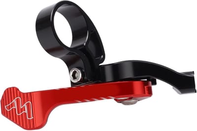 Fiets Zadelpen Controller - Dropper Post Switch - Fietsen Bediening - CNC Aluminium Constructie - 22mm Diameter - Zwart Rood