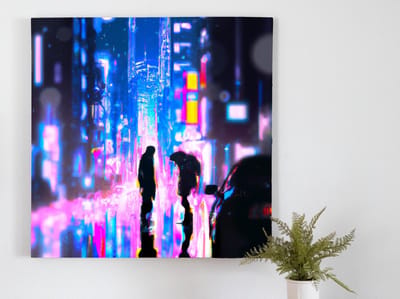 Exploring the bizarre architecture of a cyber city | Exploring the Bizarre Architecture of a Cyber City | Kunst - 30x30 centimeter op Canvas | Foto op Canvas