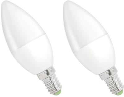 Spectrum LED Kaarslamp E14 4W - 230V - 340 Lumen - 4000K Neutraal Wit - Natuurlijk Licht - Energiezuinig - 2 stuks