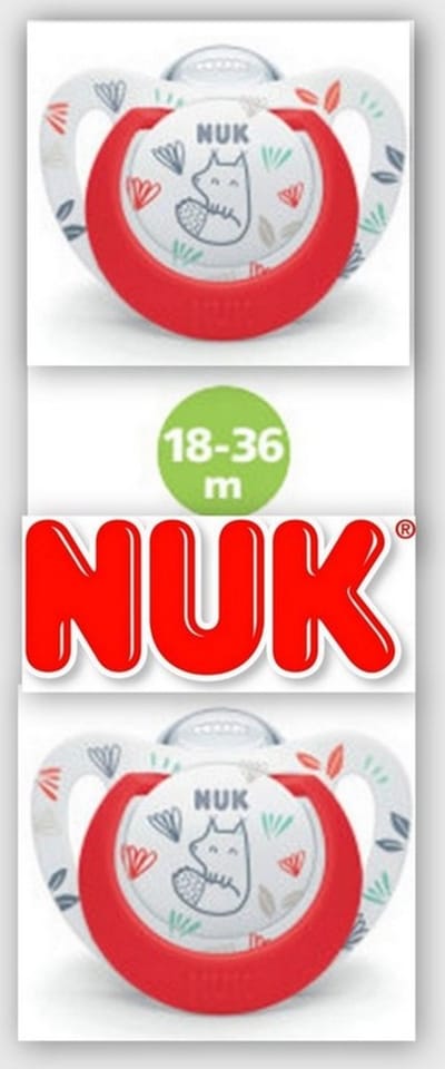 NUK Expert | Rode siliconen fopspenen | 18-36 maanden | 2st. set | 18-36 maanden