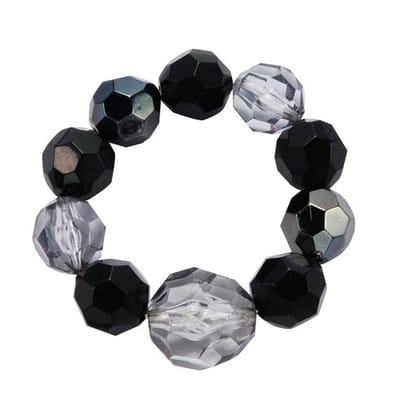 Behave - Armband grove zwart transparante kralen - avond chic