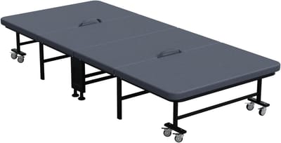 Inklapbaar Logeerbed - Vouwbed Gastenbed - Extra Slaapplek - Met Handige Wielen - 80 x 190 cm - Grijs