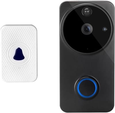 Slimme Deurbel - Video Intercom - Woning Beveiligen - Nachtzicht Functie - 3 x 2 x 1 cm - Zwart