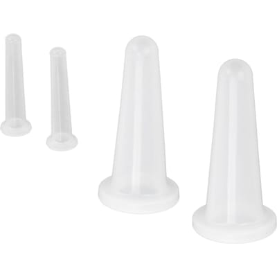 4-delige cuppingtherapieset, siliconen massage, vacuümzuiging, witte gezichtscuppingset voor cosmetische thuisgebruik white