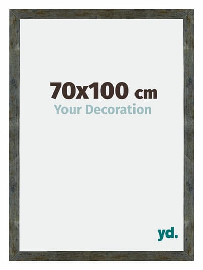 Your Decoration - Puzzellijst 70x100 cm - Blauw Goud Gemeleerd - Puzzellijst 1500-2000 stukjes - MDF Fotolijst - Mura