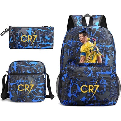 3-delige Schoolrugzakset voor Studenten Grote Capaciteit Oxford Stof Schooltas met Schouderband en Etui 3 piece set