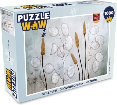 Puzzel Stilleven - Droogbloemen - Natuur - Legpuzzel - Puzzel 1000 stukjes volwassenen