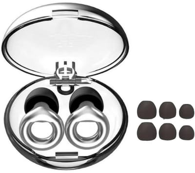 BMJ Trading® - Festival Oordopjes - Oordoppen Muziek - Oordoppen Snurken - Zilver Deluxe - SNR 23 dB - Harde Ring - Metallic - Oordopjes Slapen - Oordoppen Slapen Siliconen - Oordopjes Sport - 8 Dop - Oordoppen snurken - Oordopjes