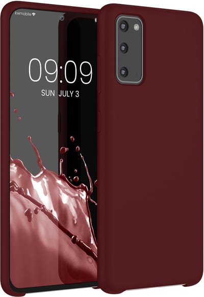 kwmobile telefoonhoesje geschikt voor Samsung Galaxy S20 - Hoesje met siliconen coating - Smartphone case in bordeaux-violet