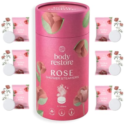 Shower Steamers Rose 6-pack - Body Restore - Douche Tabletten met Etherische Rozenolie - Aromatherapie Douche - Wellness Cadeau