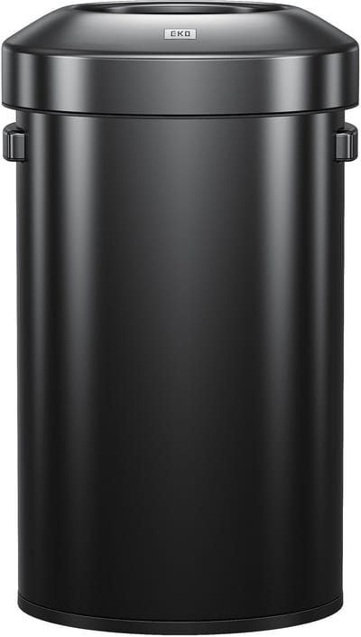EKO - Urban Bin Prullenbak 60 liter - Mat Zwart - RVS