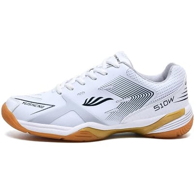 Nieuwe Badminton Schoenen Heren Dames Badminton Sneakers Buiten Comfortabele Tafeltennis Schoenen Antislip Tennis Sneakers 43 white