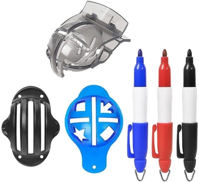 Dailygoods - Golfbal Marker Kits - 3 uitlijningssets - Nauwkeurige markering - Compact formaat - Golf accessoires - Verbeter je schoten - Geschikt voo...